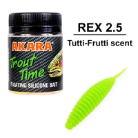 Silicone bait AKARA  Trout Time REX 2,5 Tutti Frutti Scent