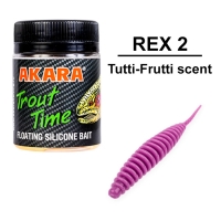 Silicone bait AKARA  Trout Time REX 2 Tutti Frutti Scent
